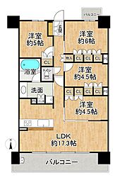 プレサンスロジェ大垣 4LDKの間取図画像