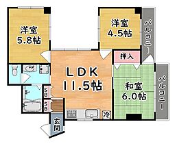 兵庫県神戸市灘区寺口町（賃貸マンション3LDK・2階・54.59㎡） その2