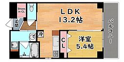 EDELHOFE住吉本町 1LDKの間取図画像