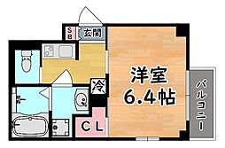 RESIDENCE六甲道 1Kの間取図画像