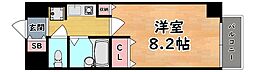 ヴィラ・セゾン甲南 1Kの間取図画像