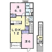 メールオーブ 201 ｜ 静岡県牧之原市静波（賃貸アパート2LDK・2階・58.86㎡） その2