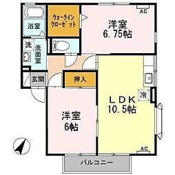 ハイアニスA 2LDKの間取図画像
