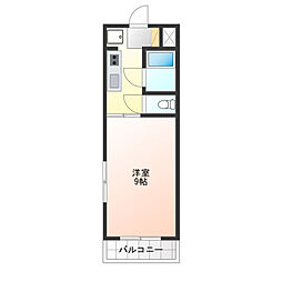カーサクレイ 1Kの間取図画像