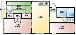 グランパル・21A 3LDKの間取図画像