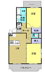 ユーミー築地 2LDKの間取図画像