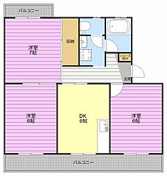 ハイコーポ池谷 3DKの間取図画像