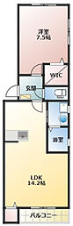 GLANZOFDIMOA 1LDKの間取図画像