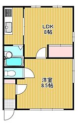 アパート 1LDKの間取図画像
