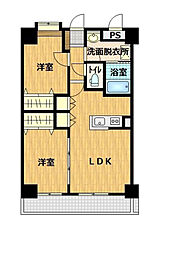 ベルメゾン藤枝 2LDKの間取図画像