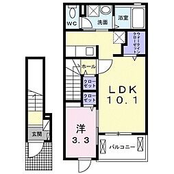 ミオ・スタンツァ 1LDKの間取図画像