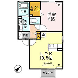 パストラル5 1LDKの間取図画像