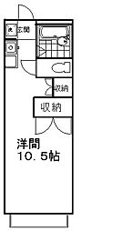 コンフォールA ワンルームの間取図画像