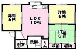 ロックヒルハイツ 3LDKの間取図画像