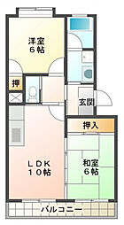 エクセルワールド 2LDKの間取図画像