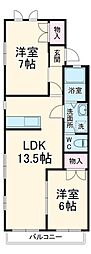 フォーシーズンス小石川 2LDKの間取図画像