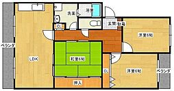 ムーン・リバー 3LDKの間取図画像