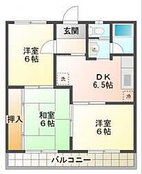 プレシャス 3DKの間取図画像