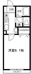 シンフォニア 1Kの間取図画像