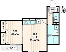 Renatus 1LDKの間取図画像