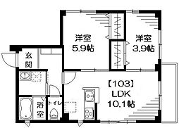 エミネンス船堀 2LDKの間取図画像