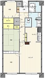 サンパーク籠原グランデ 2SLDKの間取図画像