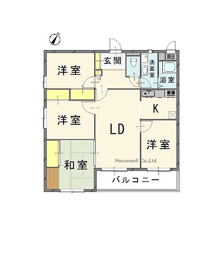 【角部屋がもたらす上質な開放感×ゆとりの4LDK!】