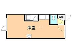 ハイツグローリアスA 1DKの間取図画像