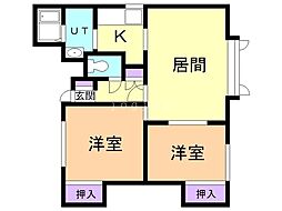 アイビーみその 2LDKの間取図画像
