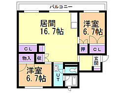 グランドハイツ日新 5階