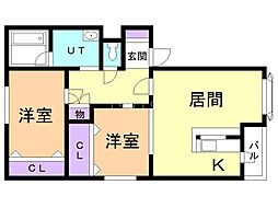 間取図画像 2LDK
