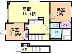 間取図画像 2LDK