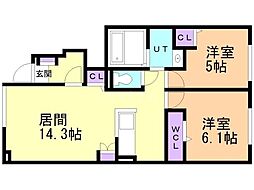 間取図画像 2LDK