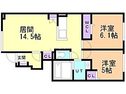 間取図画像 2LDK