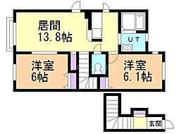 ゆめみーる壱番館 2LDKの間取図画像