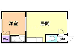 ソフィーユ明野 1DKの間取図画像