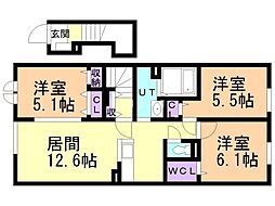 JR室蘭本線 沼ノ端駅 徒歩22分 2階/-