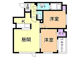 間取図画像 2LDK