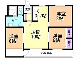 間取図画像 3LDK
