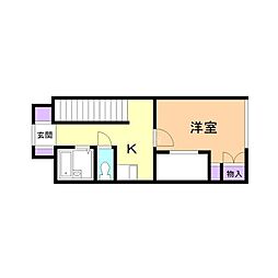 レオパレスサクラギ1 1Kの間取図画像