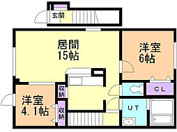 間取図画像 2LDK