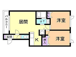 間取図画像 2LDK