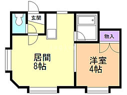 ノースアルカディア 1LDKの間取図画像