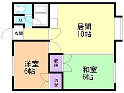 ソシアルマキ2 2LDKの間取図画像