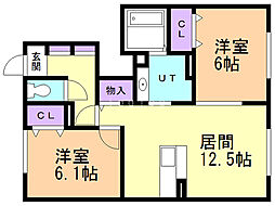 間取図画像 2LDK