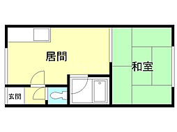 三条ハイツ 1LDKの間取図画像