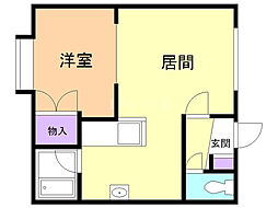 ステラ・B日吉 1DKの間取図画像
