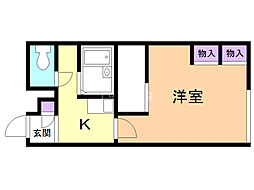 レオパレスサクラギ2 1Kの間取図画像