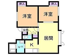 アイビーみその 2LDKの間取図画像