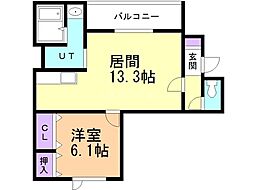 シャローム3 1LDKの間取図画像